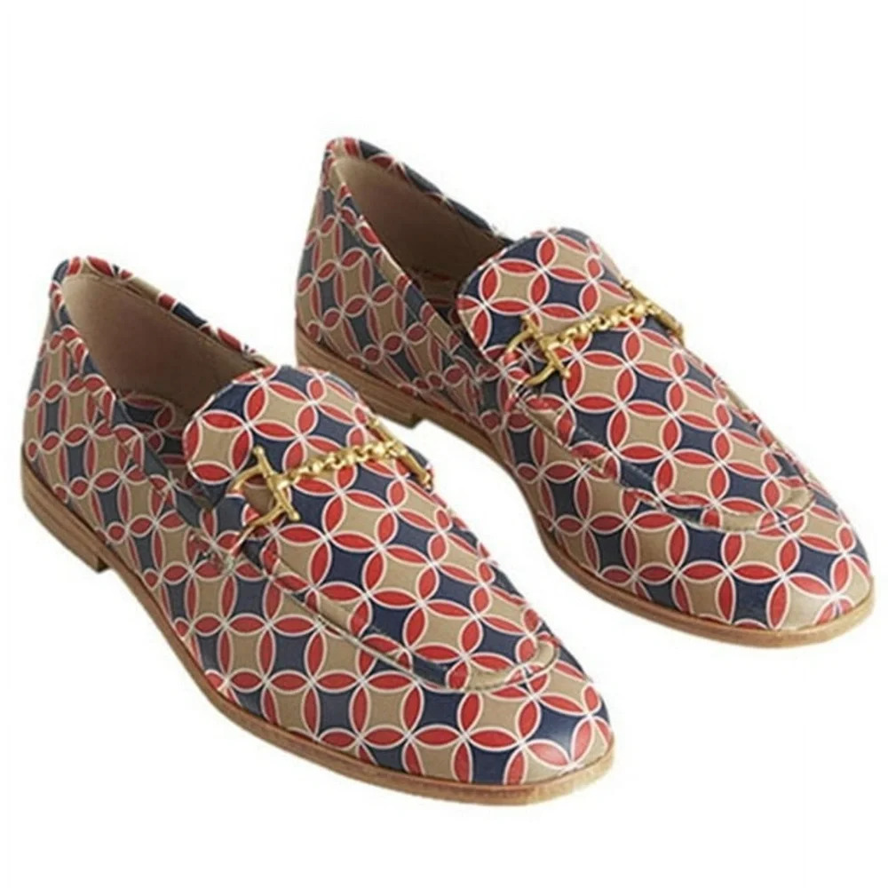 BODEN Snaffle Detail Leather Loafers in Spiro Geo fall shoes chain